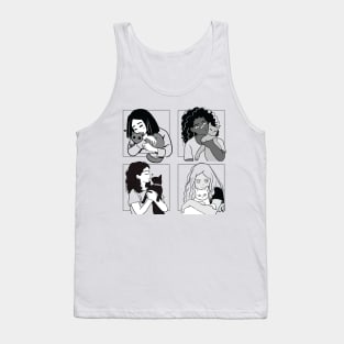 Cute girls and cats Tank Top